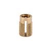 240-4-BR | E-Z Pressâ„¢ Threaded Insert for Plastic - Flush - Brass - 1/4-20 [25 PER BOX]