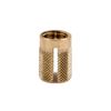 240-6-BR | E-Z Pressâ„¢ Threaded Insert for Plastic - Flush - Brass - 3/8-16 [10 PER BOX]