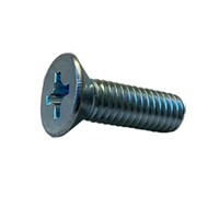 1/4-28 X 1 Phillips Flat 82D Machine Screw Steel Zinc