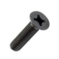 M3-0.5 X 14 Din 965 Class 4.8 Metric Phil Flat Machine Screw FT Black Oxide