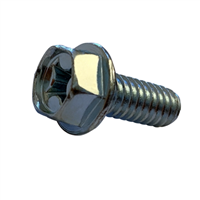 6-32 X 3/4 Phillips Serrated Indented Hex Washer Machine Screw Steel Zinc