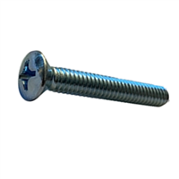 10-24 X 2-1/2 Phillips Oval Machine Screw Steel Zinc