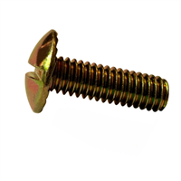 5/16-18 X 3/4 Slotted Serrated Truss Machine Screw Steel Zinc Yellow