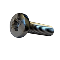M2 X 0.4 X 6MM Pozi Type Z Pan Machine Screw Stainless Steel