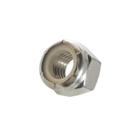 5/16-18 FINISHED HEX NUT THREAD LOCKING STAINLESS STEEL NYLON PATCH