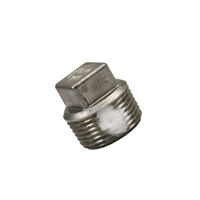 3/8-18 SQUARE HEAD PIPE PLUG STAINLESS STEEL THREAD LOCKING NYLON PATCH