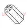 1317-2-N-MF | HEX SPACER 3/16 HEX X 1/4 L X .091 ID NYLON [1000 Per Box]