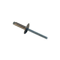 1/8 Large Flange Dome Blind Rivet Stainless Steel Body/Steel Mandrel Zinc Plated Mandrel