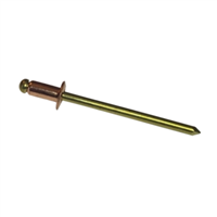 1/8 X .06-.12 Dome Standard Blind Rivet Copper Body/Brass Mandrel