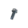 12-24 X 3/4 SLOTTED INDENTED HEX WASHER SERRATED TYPE 23 THREAD CUTTING SCREW STEEL ZP FT [5000 PER BOX]