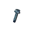 #8-18 X 3/8 SLOTTED INDENTED HEX WASHER TYPE 25 THREAD CUTTING SCREW STEEL ZP FT [10000 PER BOX]