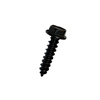 #8-18 X 3/8 INDENTED HEX WASHER TYPE AB SELF TAPPING SHEET METAL SCREW STEEL BLK OX FT [10000 PER BOX]