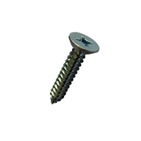 #3-28 X 1/4 Phil Flat U/C Type AB Self Tapping Sheet Metal Screw (SMS) Steel Zp