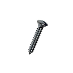 #6-20 X 1 Slot Oval Type AB Self Tapping Sheet Metal Screw (SMS) Steel Zp