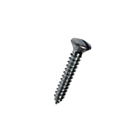 #8-18 X 1 Slot Oval Type AB Self Tapping Sheet Metal Screw (SMS) Steel Zp