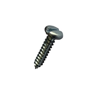 #2-32 X 3/16 Slot Pan Type AB Self Tapping Sheet Metal Screw (SMS) Steel Zp