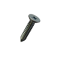 #10-12 X 1-1/4 Phil Flat U/C Self Tapping Sheet Metal Screw (SMS) Steel Zp