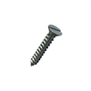 #12-11 X 2 SLOTTED FLAT TYPE A SELF TAPPING SHEET METAL SCREW STEEL ZP FT [1500 PER BOX]