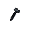 #8-15 X 3/4 SLOTTED INDENTED HEX WASHER TYPE A SELF TAPPING SHEET METAL SCREW STEEL BLK OX FT [8000 PER BOX]