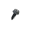 #8-15 X 1-1/2 SLOTTED INDENTED HEX WASHER TYPE A SELF TAPPING SHEET METAL SCREW STEEL ZP FT [3000 PER BOX]