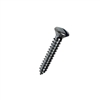 #8-15 X 1-3/4 SLOTTED OVAL TYPE A SELF TAPPING SHEET METAL SCREW STEEL ZP FT [3000 PER BOX]