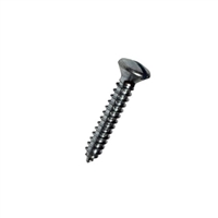 #8-15 X 1-3/4 Slot Oval Self Tapping Sheet Metal Screw (SMS) Steel Zp
