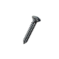 #8-15 X 3/4 Slot Oval Self Tapping Sheet Metal Screw (SMS) Steel Zp