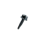 #10-16 X 3/4 Serrated Indented High Hex Washer Head Self Drilling Screw Steel Zinc and Bake