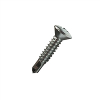 #8-18 X 1-1/2 Phil #6 Oval Head Self Drilling Screw Steel Zinc and Bake