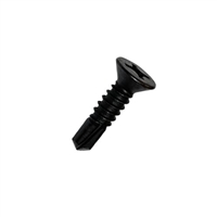 12-24 X 4 Phil Flat Head Self Drilling Screw Steel Zinc and Bake