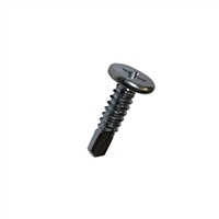 #1/4-14 X 2 Phil Pancake Head Self Drilling Screw Steel Zinc and Bake