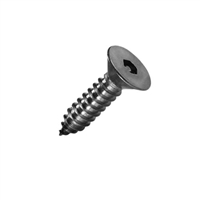 #10-12 X 1 SECURITY SCREW HEX PIN-IN FLAT HEAD TYPE A SELF TAPPING STAINLESS STEEL