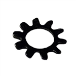 #10 External Tooth Lock Washer Steel Black Zinc