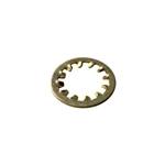 #4 Internal Tooth Lock Washer Steel Zinc Yellow