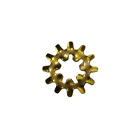 #10 External Internal Combination Tooth Lock Washer Steel Zinc Yellow