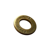 1/2 SAE Heavy Duty Flat Washer Thru-Hardened Steel Zinc Yellow