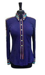 Custom Couture All Day Shirts, Custom Couture, All Day Shirts, Rail Shirts, All Day Shirt, Rail Shirt, Used Custom Couture Shirt, Used Custom Couture Shirts, Zip up the front Shirt, Used Custom Show apparel, Used Custom Show Clothes, Show clothing