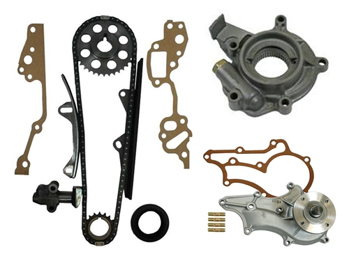 22R/RE Single Row Timing Chain Kit With Pumps and Metal Guides 1985-1995