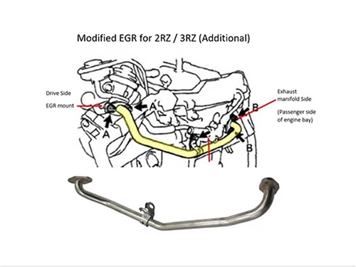 95 - 04 (2RZ/3RZ) Modified EGR Tube (To Pass Emissions)