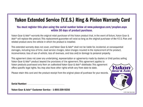 Yukon Extended Warranty Ring & Pinion