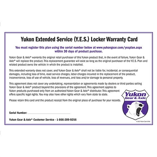 Yukon Extended Warranty Locker