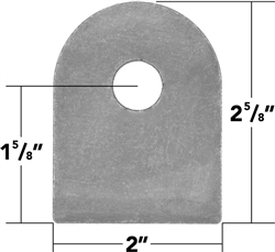 Weld On Flat Tab 9/16" Hole 10 Pack