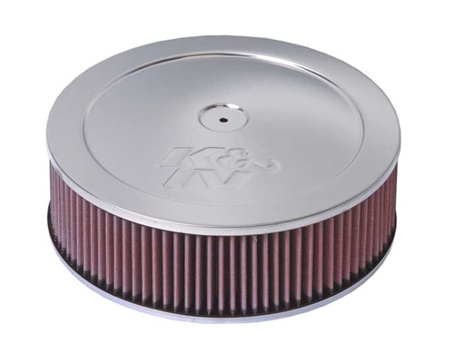 K&N Air Filter - 11" x 4.75" Air Assembly - Chrome