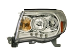 Chrome Headlight Set LED Projector with Halo (CCFL) For 2005-2011 Tacoma