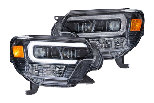 XB Hybrid LED Headlights White/Smoked (Toyota Tacoma 2012-2015)
