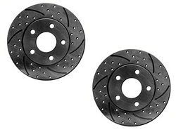 20R/22R Pick-Up 1979-7/83 Non-Vented 2WD Cross Drilled and Slotted Rotors 5 Lug Pair