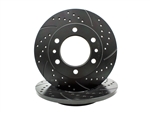 Cross Drilled Slotted Non-Vented Rotors 22R Pickup 8/1980-7/1985 4WD 6 Lug and 4Runner 1984-7/1985