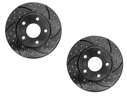 Cross Drilled Slotted Rotors  T100 (1994-1998) 2WD 2.7L 3RZ & 3.4L 5VZ