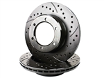 2003-2008 Cross Drilled Slotted Rotor Front (338mm Rotors) (6 Lug / Set of 2)