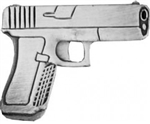 VIEW .40 Caliber Pistol Lapel Pin